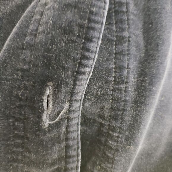 Susan Bristol Casuals Womens Jacket Size Large Blue Velvet Button Front Pocket - Picture 9 of 9